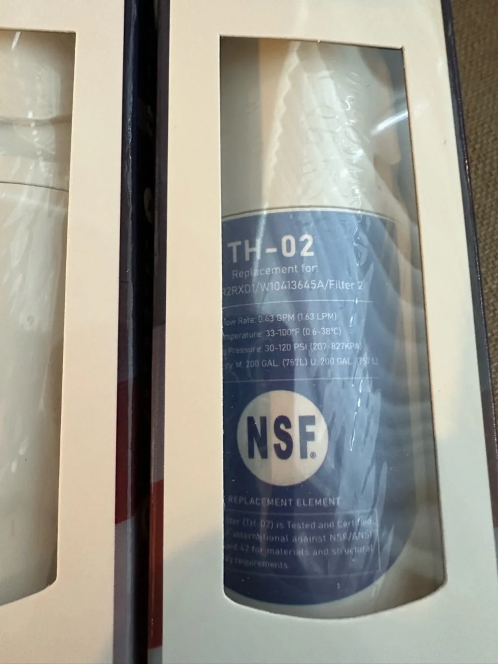 Teehay‎ TH-02 Water Filter W10413645A/EDR2RXD1 Filter 2 pack of 3